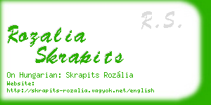 rozalia skrapits business card